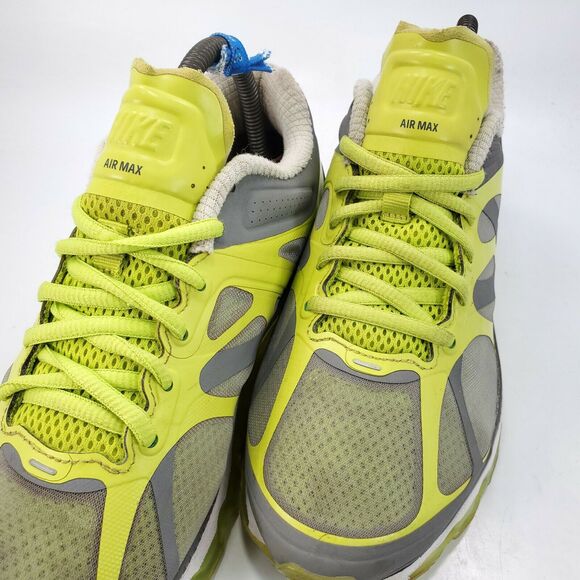 Nike Air Max 2012 Athletic Lace Up Shoe Youth Boys Size 7 488122-300 Yellow Gray - Picture 8 of 9